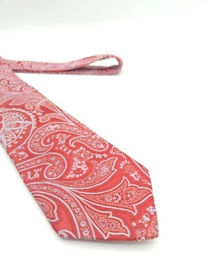 🇺🇲 Nueva corbata de seda cachemira roja John W Nordstrom para hombre hecha en EE. UU. 58x3,25  Foto 1 de 4