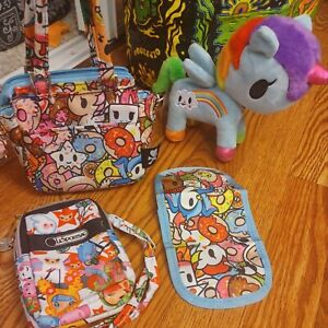 Tokidoki mini bag purses Donutella 2 sides 5in  (2)bags New jujube + New plush