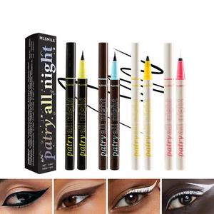 Liquid Eyeliner Eyes Pencil Makeup for Women Waterproof Black/White/Silver/Brown - Picture 1 of 9