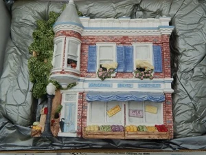 Brian Baker Deja Vu Corner Grocery Village Collection Plaque #1141 (BT212) - Picture 1 of 3
