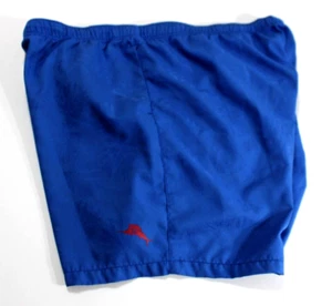 Tommy Bahama Swim Trunks Polyester Shorts Solid Blue Red Logo Men's Size XXL - Bild 1 von 8