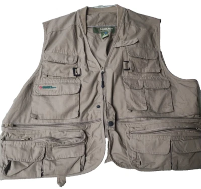 Gander Mountain Mens Fly Fishing Vest Hunting Multi Pocket Khaki XL NWOT Khaki - Image 1 of 4