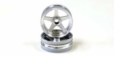 KYOSHO BEETLE 2014, 2 x FRONT SATIN CHROME WHEELS, RIMS, (2PCS), SCH003SC B - Image 1 of 3