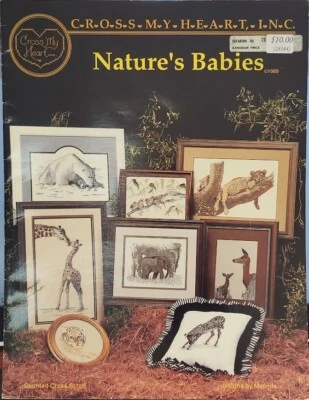 Nature's Babies counted cross stitch leaflet, wildlife, animals, wild animals - Image 1 of 2