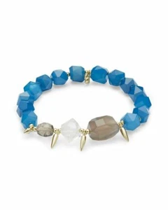 💖🌟NWT Kendra Scott Sadie Gold Stretch Bracelet In Teal Mix/Gold🌟💖 - Imagen 1 de 8