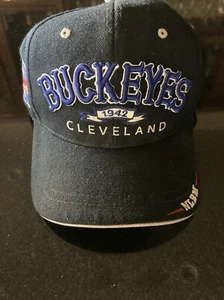 Sombrero BB Headgear Ohio State Buckeyes Correa Trasera Negro Azul Letras De Colección - Imagen 1 de 8