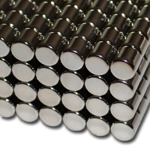 20 MAGNETI BARRA AL NEODIMIO D8x8 mm NdFeB N48 POWER DISCO ROTONDO ADERENZA 4 KG - Foto 1 di 2