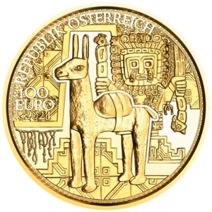 1/2 oz 100€ Österreich Goldmünze Gold der Inka - Magie des Goldes 2021 PP - Picture 1 of 3