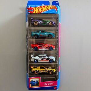 Hot Wheels HW DRIFT 5 Pack Box Set- Viper, Corolla, Rod, Charger, Mustang 2023