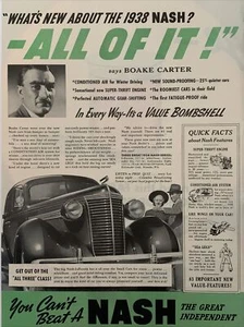 1937 vintage Nash automobile print ad, All Of It! - Imagen 1 de 1