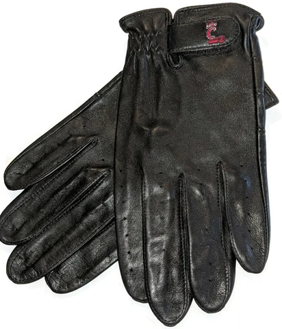 South Carolina Gamecocks NCAA Men's Wriststrap Leather Driving Gloves, Lrg, Blk Cover