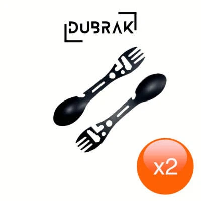 Dubrak 10-in-1 Multifunction Spork Set for Camping, Hiking, Bushcraft & Survival - Image 1 of 4