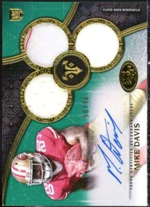 Mike Davis JSY AU Rookie Card 2015 Topps Triple Threads Emerald #133 - Picture 1 of 2