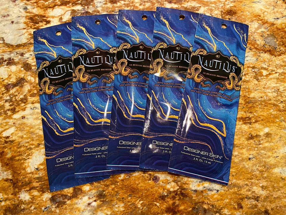 Diseñador Skin Nautilus 5X Bronceador Refrigerante Bronceador Loción Bronceadora PAQUETES de 5,5 OZ Foto 1 de 1