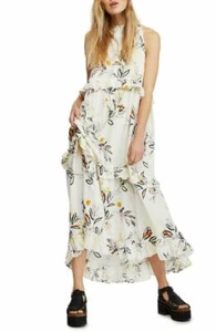 Free People Anita High/Low Maxi Dress  Ivory Size Large ~NWT - Picture 1 of 3