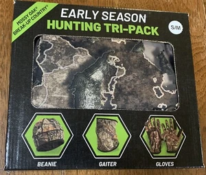 MOSSY OAK EARLY SEASON HUNTING TRI-PACK  Beanie, Gaiter, Gloves Size Small NWT - Picture 1 of 4