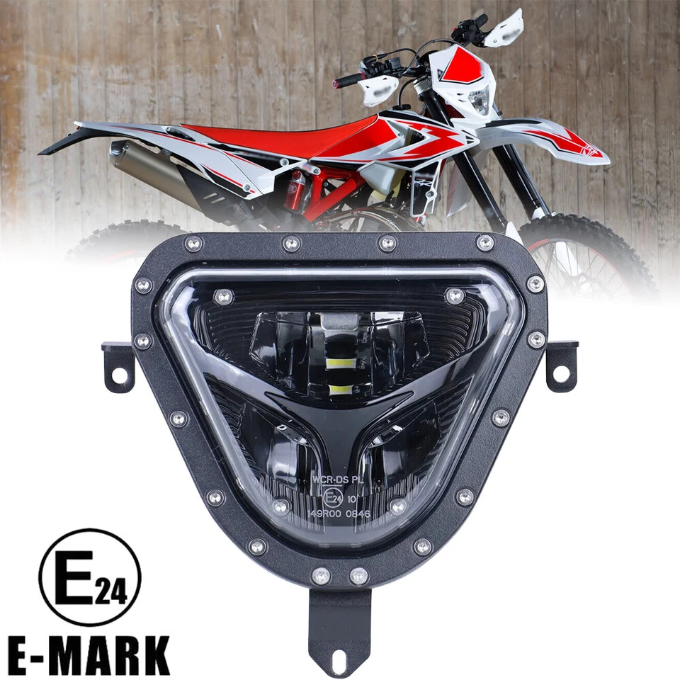Faro LED alto bajo E-mark para BETA RR 2T/4T Xtrainer RR Racing Enduro 99-19 Foto 1 de 4
