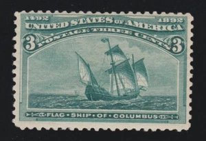 US 232 3c Columbian Exposition Mint F-VF OG NH SCV $97.50 - Picture 1 of 2