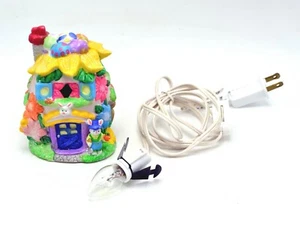 2002 Hoppy Hollow Easter Village Flower House Ceramic Lighted Figurine - Picture 1 of 11