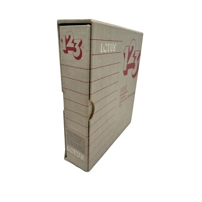 LOTUS 123 1-2-3 Versión 2.01 Software 5.25" Disquete 1983 Programa de Computadora De Colección Foto 1 de 4