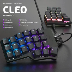 Split keyboard Cleo (Corne keyboard improved) – QMK, VIAL, hotswap, RGB - Picture 1 of 9