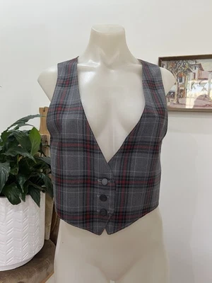 Vintage Plaid Vest Size S  - image 1 of 4