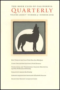 The Book Club of California: (LXXXIV, Number 3, Summer 2019) - Picture 1 of 2