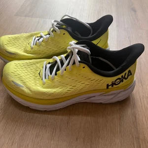 Hoka One One - Clifton 8 Rubber-Trimmed Mesh Running Sneakers - Yellow Sz 7.5D - Picture 1 of 8