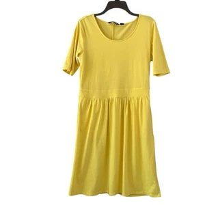 Lands End Women’s Slip Dress Yellow Medium 10-12 Pullover - Picture 1 of 8