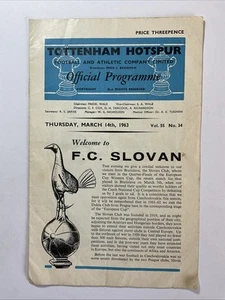 Tottenham Hotspur v F.C. Slovan; ECWC Quarter Final, 14th March 1963 - Picture 1 of 3