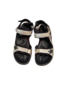 ECCO Yucatan Sport Sandal Womens EU 39 US 8 Gold Leather Hiking Adjustable Strap - Picture 1 of 7