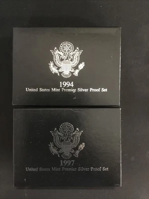 1994 & 1997 U S Mint Premier Silver Proof Sets, COA, In Original Pkg - Image 1 of 4