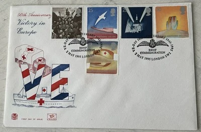 GB QEII 1995 50th Anniv Victory Europe FDC BBMF Commemoration London SHS C £10+ - Image 1 of 4