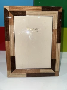 Natalini Brown Marquetry Photo Frame 5x7 Inch - Quality Wood & Italy - Picture 1 of 6