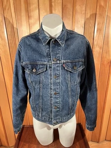 Vintage Levis Denim Trucker Jacket Men’s 44L Blanket Lined USA Made 71506-0316 - Bild 1 von 9