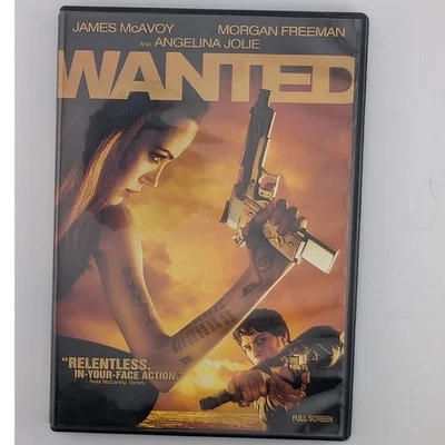 Wanted DVD Full Screen James McAvoy Morgan Freeman Angelina Jolie Action Foto 1 de 3