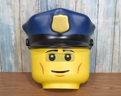 RARE LEGO Police Officer Mask Minifigure Head Halloween Costume Disguise NWOT - Image 1 of 4