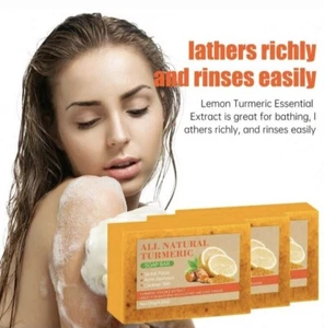 Tumeric Soap Skin Whitening Dark Spots lightening Acne Brightening Turmeric - Picture 1 of 1
