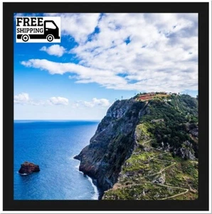 10X10 Black Picture Frame, Tabletop and Wall Mounting, Decoration for Photos, Pa - Picture 1 of 4