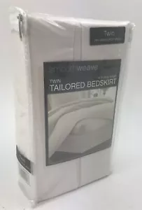 Smoothweave Full Tailored Bedskirt- 14 inch (35 cm) Drop Length, Ivory - Picture 1 of 11