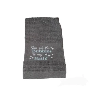 Bubble Bath NEW Wash Cloths Gray 2 Ct. Home Collections Decorative 12x12 Cotton - Picture 1 of 6