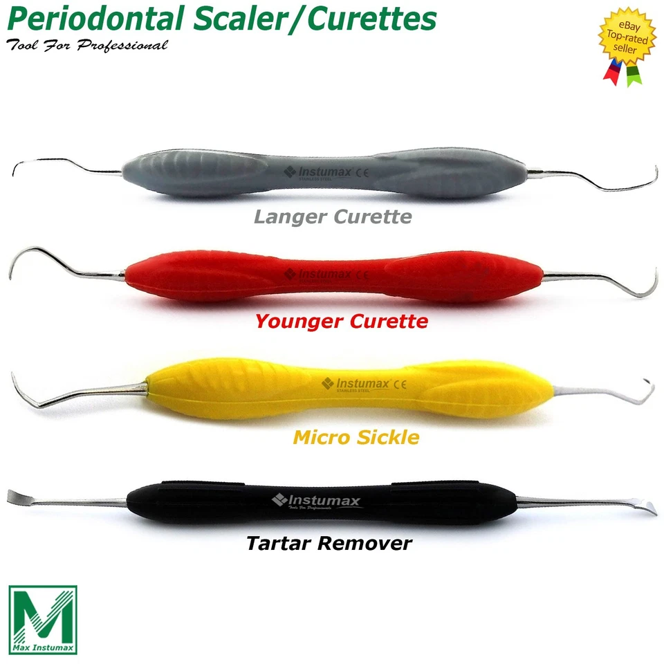 Curetas Gracey 11/12 y más largas - Removedor de sarro dental, mango de silicona | Pro Foto 1 de 1