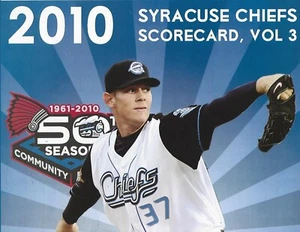 SYRACUSE CHIEFS 2010 MARCADOR NACIONALES DE WASHINGTON AAA LIGAS MENORES STRASBURGO - Imagen 1 de 1