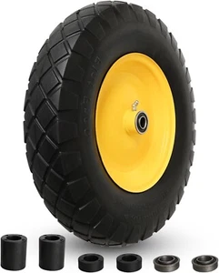 4.80/4.00-8" Tire and Wheel Assembly Set for Wheelbarrows, 5/8" or 3/4" - Picture 1 of 6