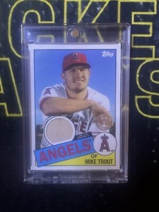 2020 Topps Series One 35th Anniversary 1985 Style MIKE TROUT Bat Relic LA Angels