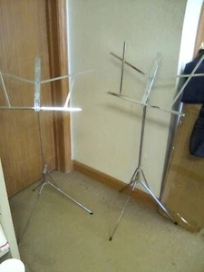 Lot Of 2 The Hamilton No 400-N Music Stands 2 In 1 Dual Use W/ Bags - Picture 1 of 4