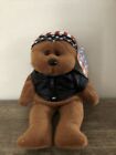 MARCH OF DIMES RIDE BEAR PLUSH USA RED WHITE BLUE MOTORCYCLE BLACK JACKET 