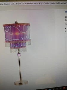 Lite Source DESK Lamp Lavender - Picture 1 of 2