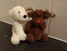Jellycat Tiny Perry Polar Bear new without tag & popper raindeer used condition 