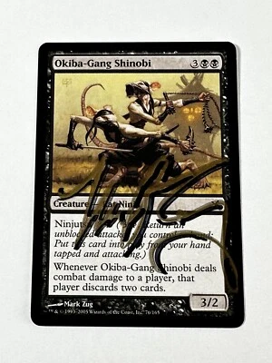 MTG Magic Okiba-Gang Shinobi Signed Artist Proof X1 BOK Kamigawa Mark Zug - Image 1 of 2